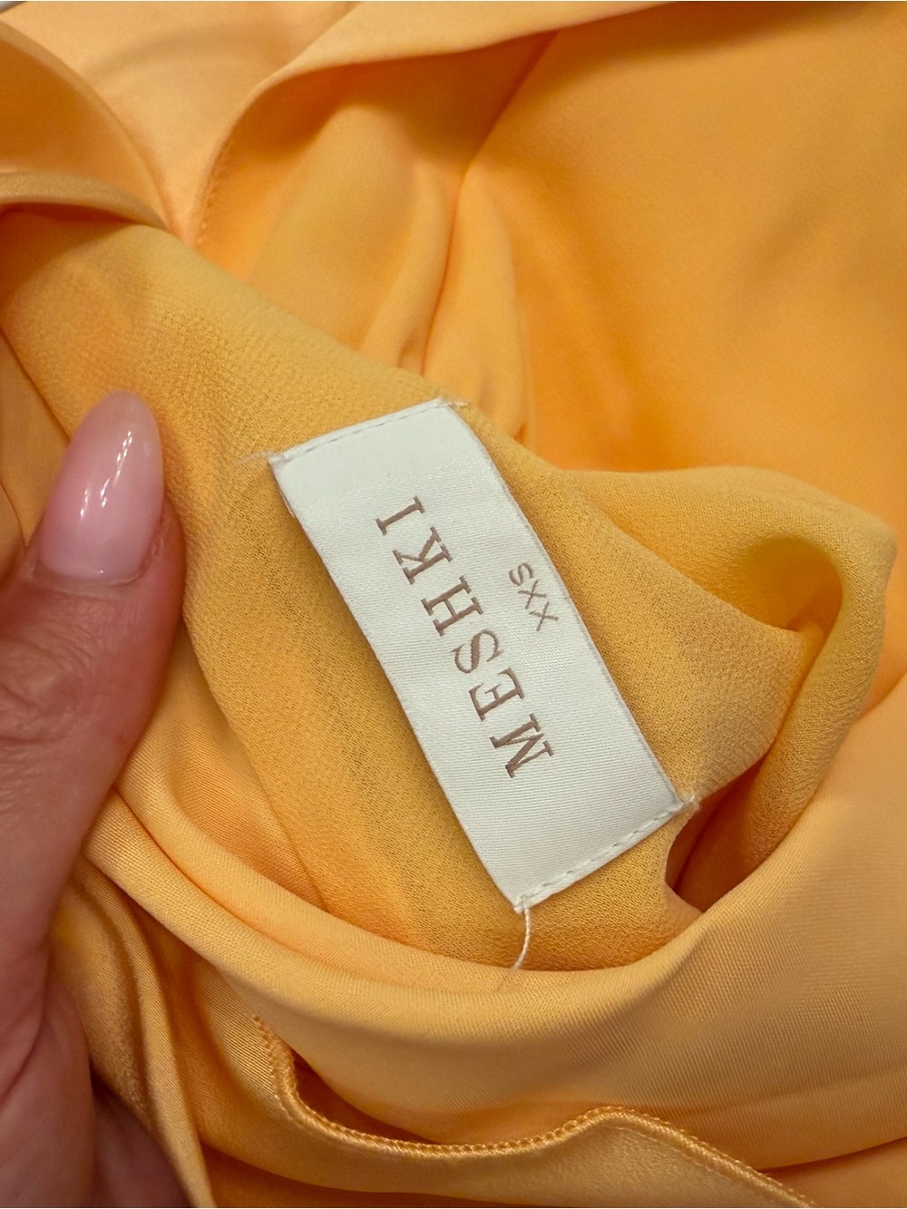 Meshki Elegant Yellow Cowl-Back Satin Evening Dress Nadia Maxi Satin - Picture 6 of 6